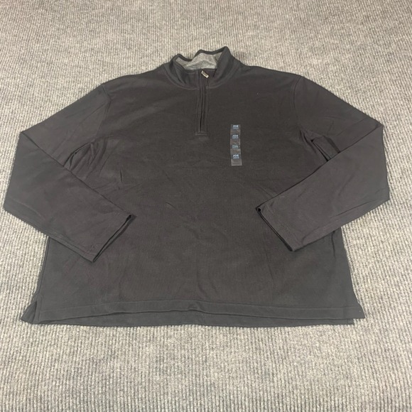 Joseph Abboud Sweater Mens 2XL Black Quarter Zip Pullover Slim Fit Mock Neck New - Picture 1 of 12
